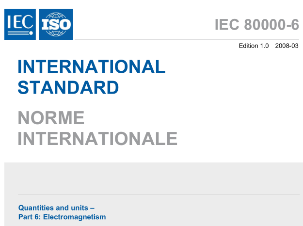 IEC 80000-6:2008 pdf download - Quantities and units – Part 6: Electromagnetism