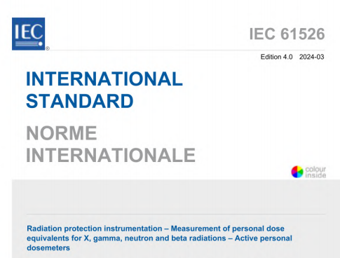 IEC 61526:2024 pdf download - Radiation protection instrumentation - Measurement of personal dose equivalents for X, gamma, neutron and beta radiations - Active personal dosemeters