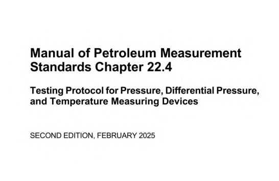 API MPMS CH 22.4:2025 pdf download - Testing Protocols—Pressure, Differential Pressure, and Temperature Measuring Devices