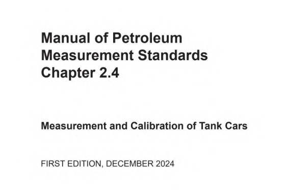 API MPMS CH 2.4:2024 pdf download - Measurement and Calibration of Tank Cars