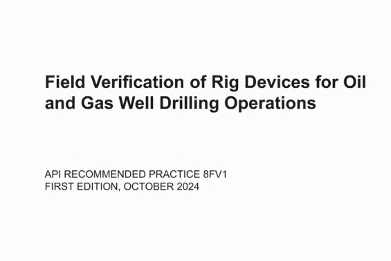 API RP 8FV1:2024 pdf download - Field Verification of Rig Devices for Oil and Gas Well Drilling Operations